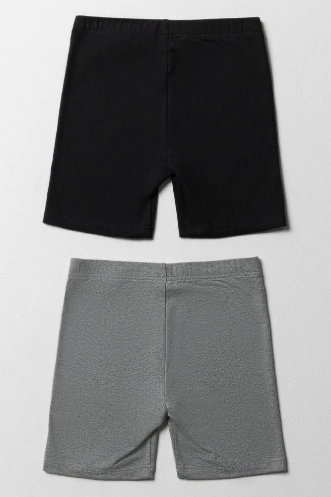 2 Pack Cycle Shorts Black & Grey