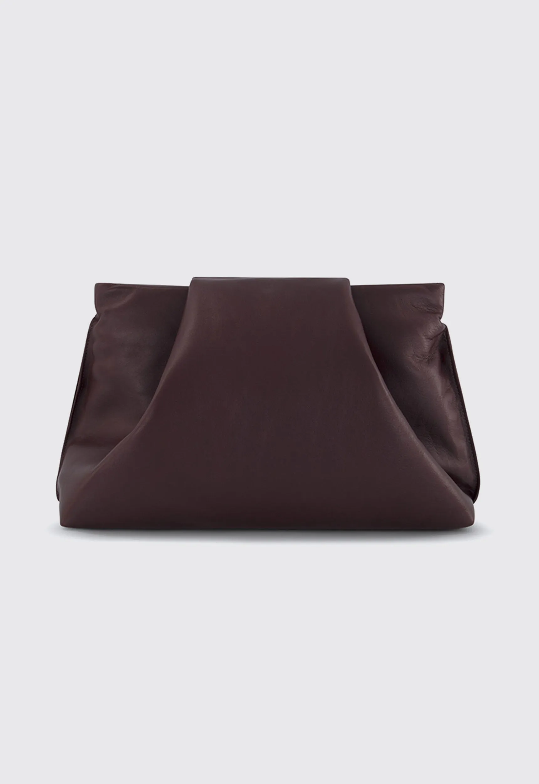 A ESQUE Fold Clutch Bag - Smooth Burgundy