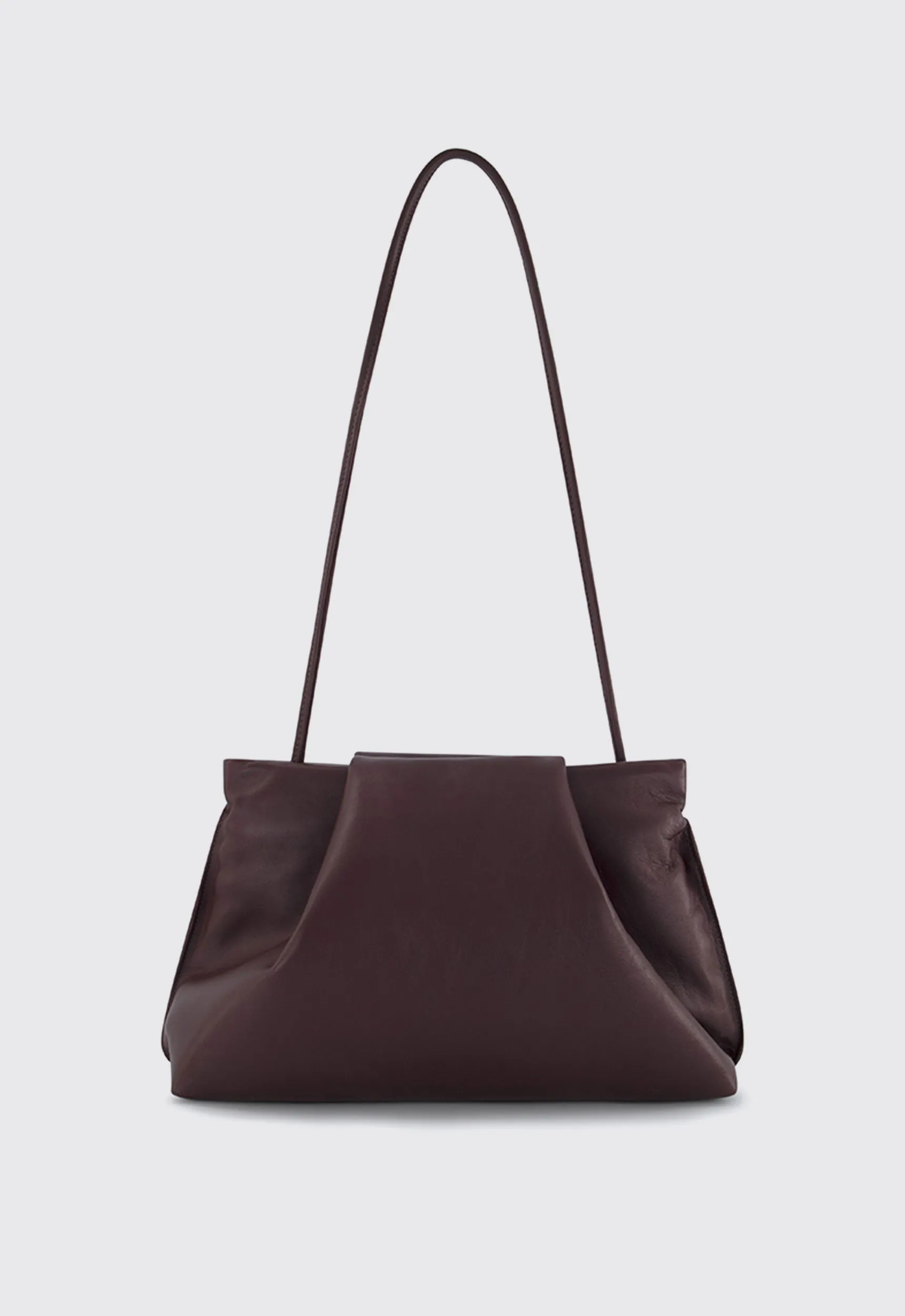 A ESQUE Fold Clutch Bag - Smooth Burgundy