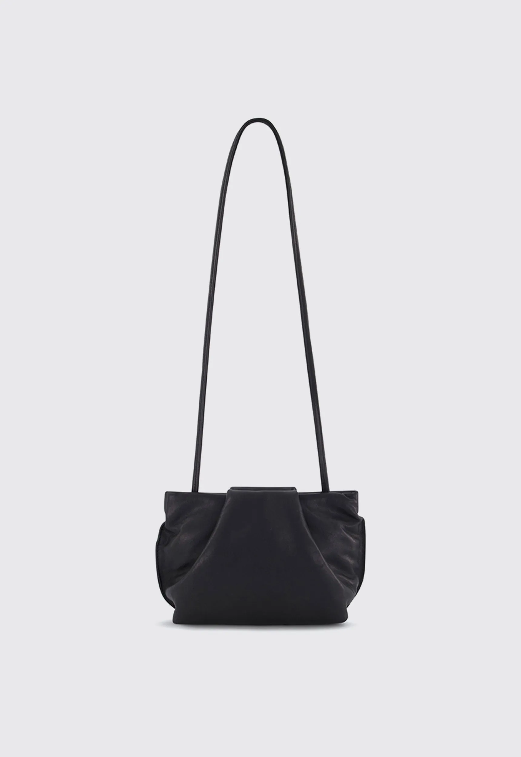 A ESQUE Fold Mini Clutch Bag - Smooth Black