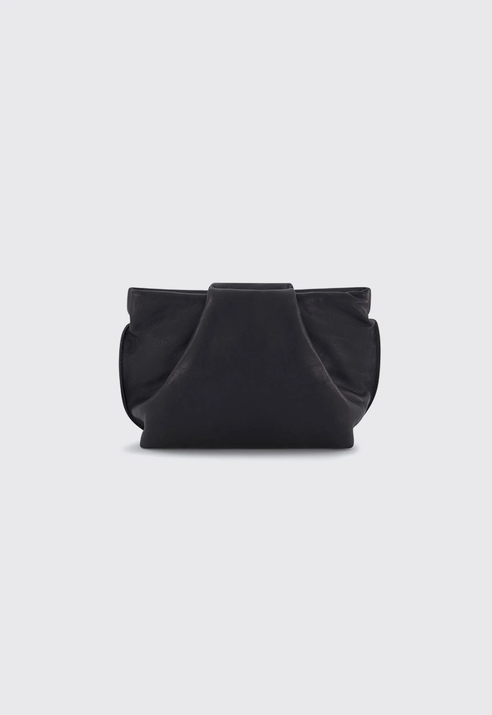 A ESQUE Fold Mini Clutch Bag - Smooth Black