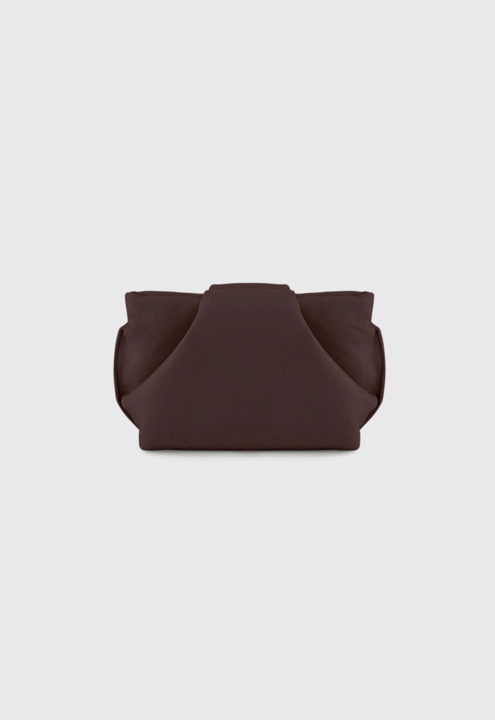 A ESQUE Fold Mini Clutch Bag - Smooth Burgundy