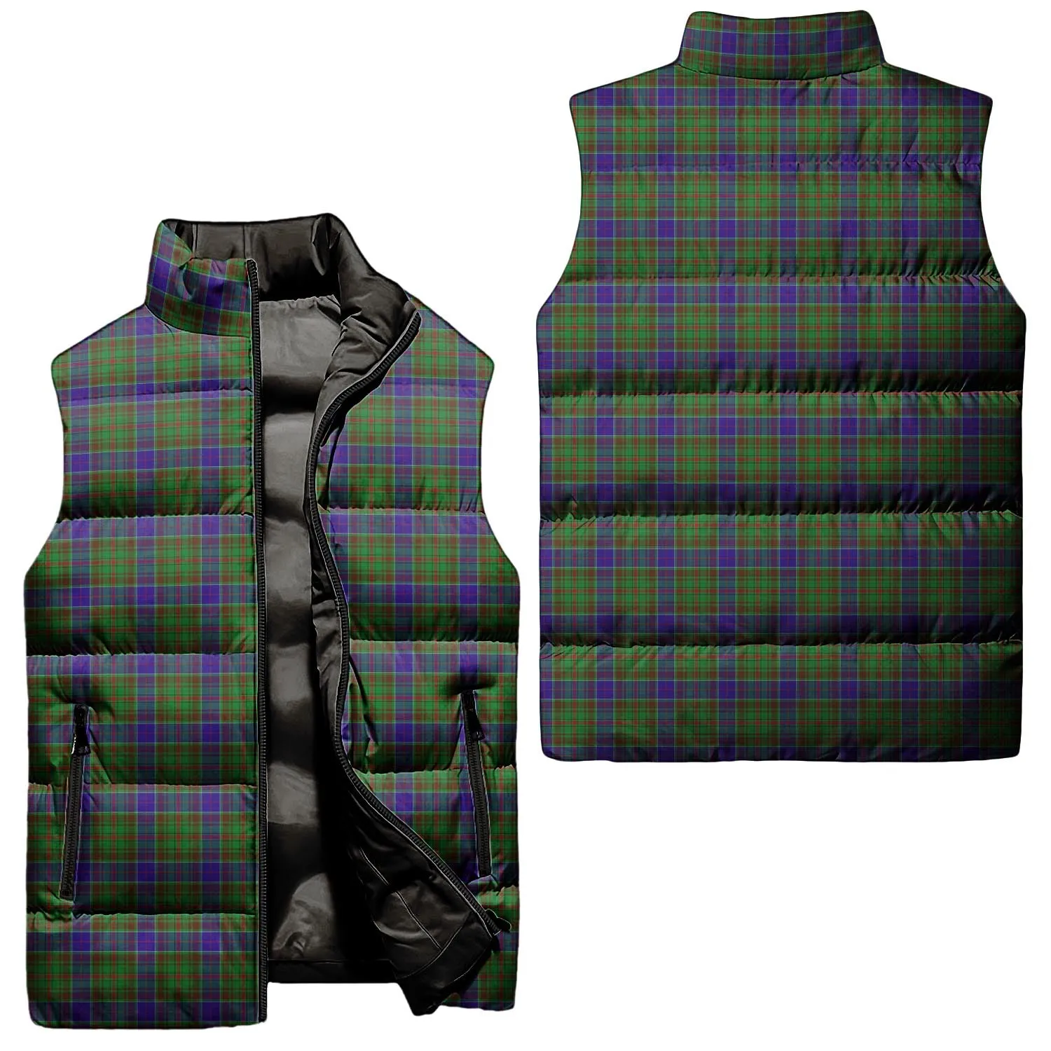 Adam Tartan Sleeveless Puffer Jacket