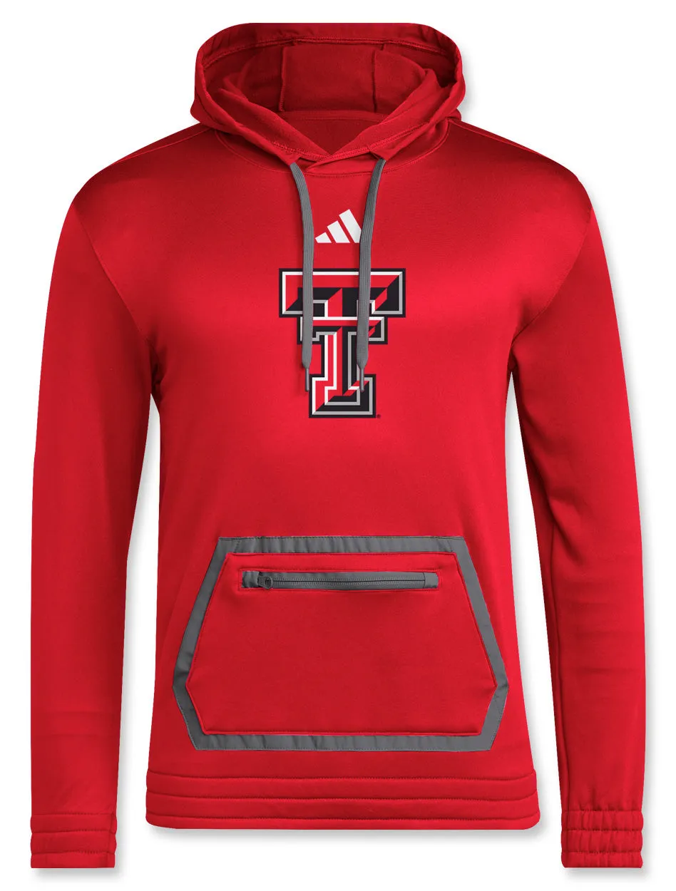 Adidas Texas Tech Team Issue "Locker Double T Logo" Pullover Hood