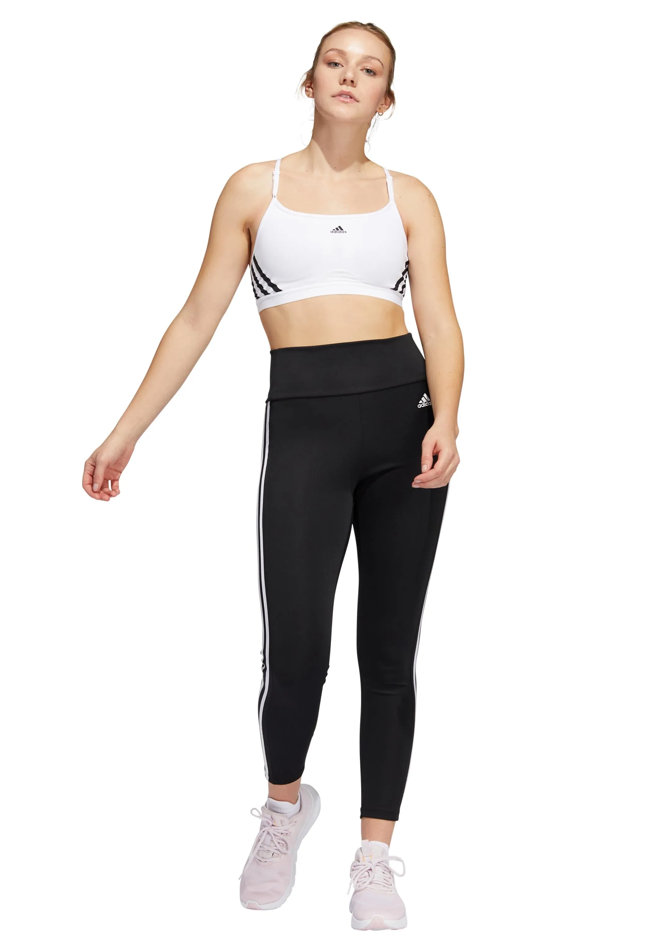 Adidas Womens Aeroreact Training 3 Stripes Bra <BR> HC7869