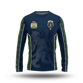 Aiton Tartan Long Sleeve T-Shirt with Family Crest and Lion Rampant Vibes Sport Style