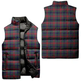 Allison Red Tartan Sleeveless Puffer Jacket