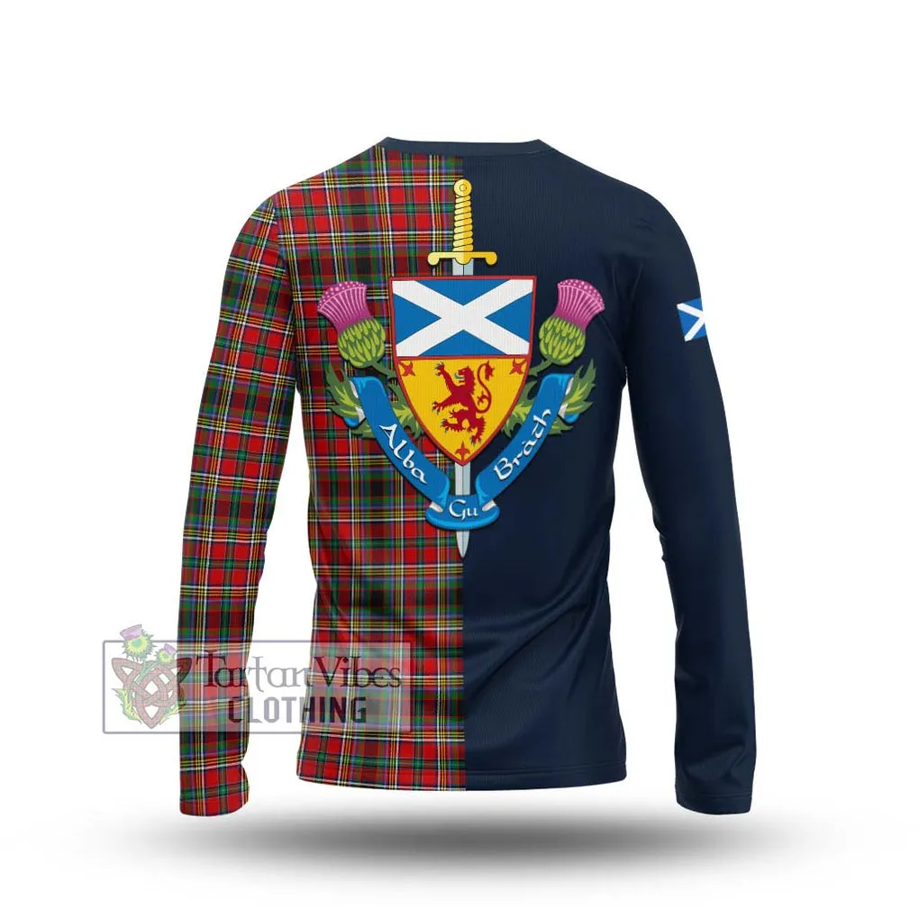 Anderson of Arbrake Tartan Long Sleeve T-Shirt Alba with Scottish Lion Royal Arm Half Style