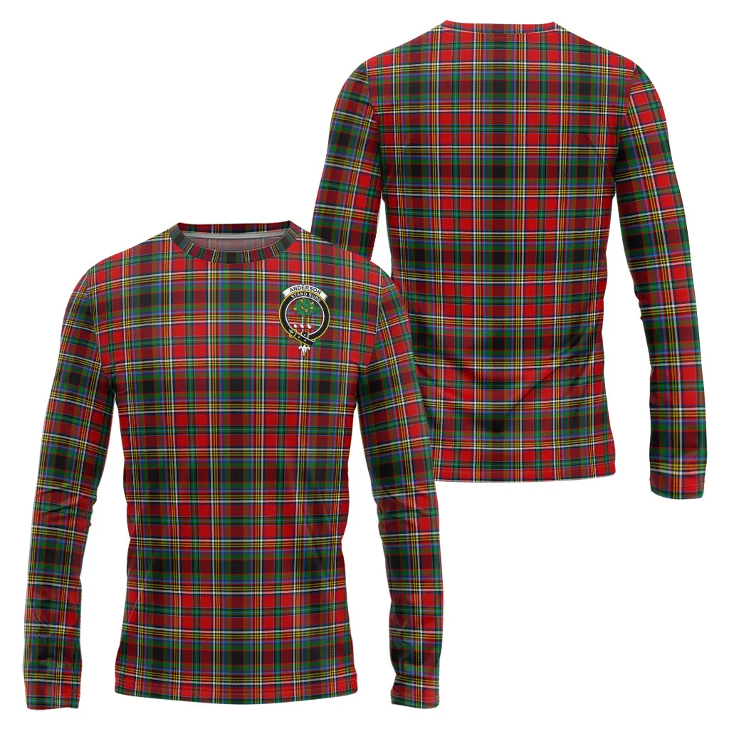 Anderson of Arbrake Tartan Long Sleeve T-Shirt with Family Crest