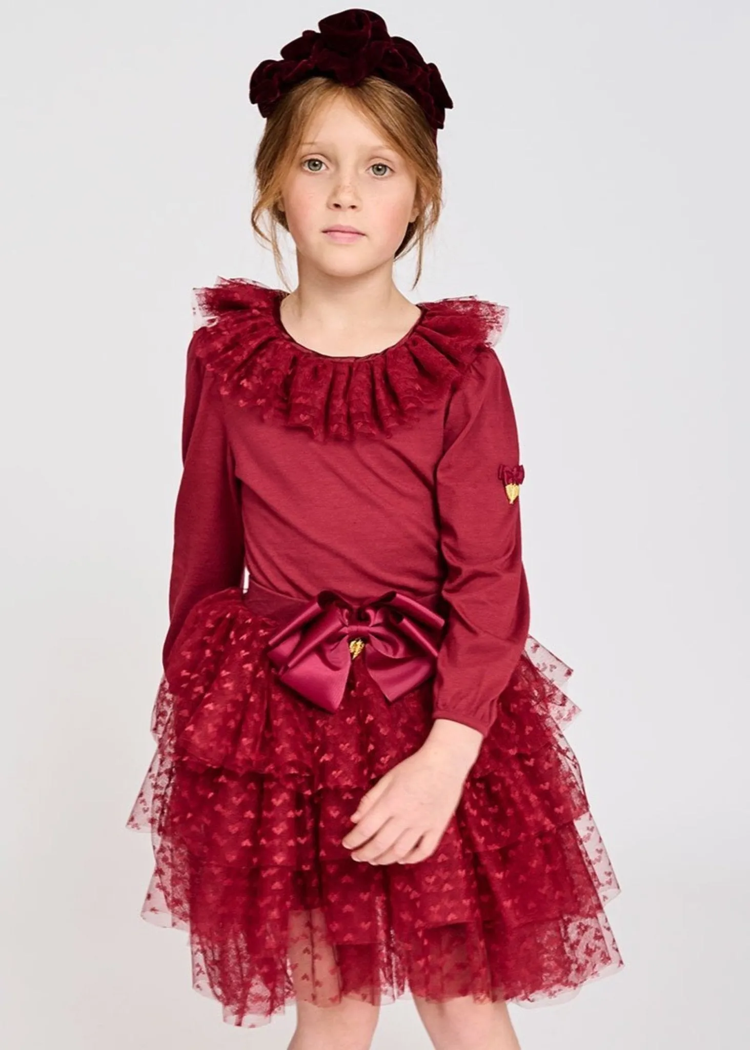 Angel's Face Girls Tibetan Red Bet Skirt