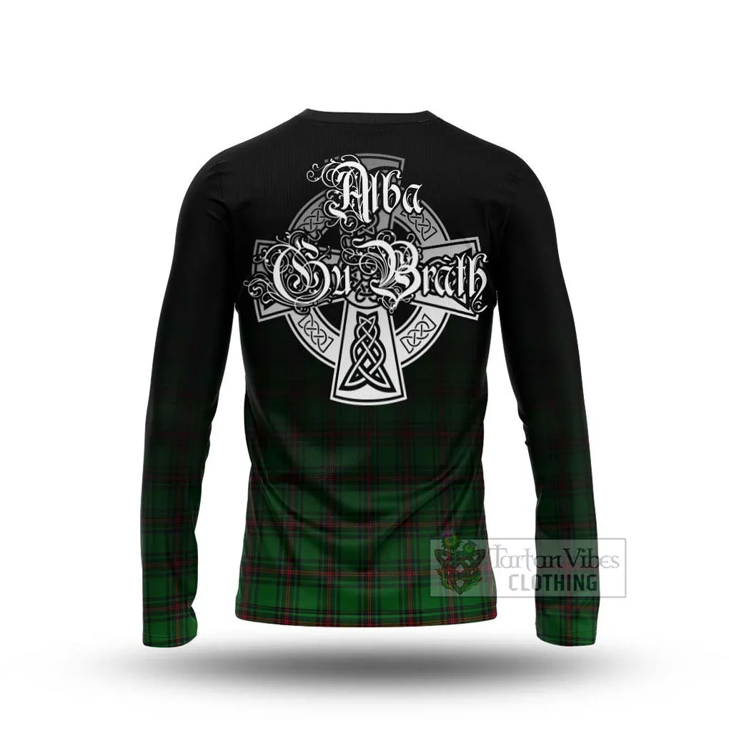 Anstruther Tartan Long Sleeve T-Shirt Featuring Alba Gu Brath Family Crest Celtic Inspired