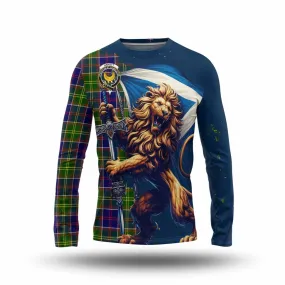 Arnott Tartan Family Crest Long Sleeve T-Shirt with Scottish Majestic Lion