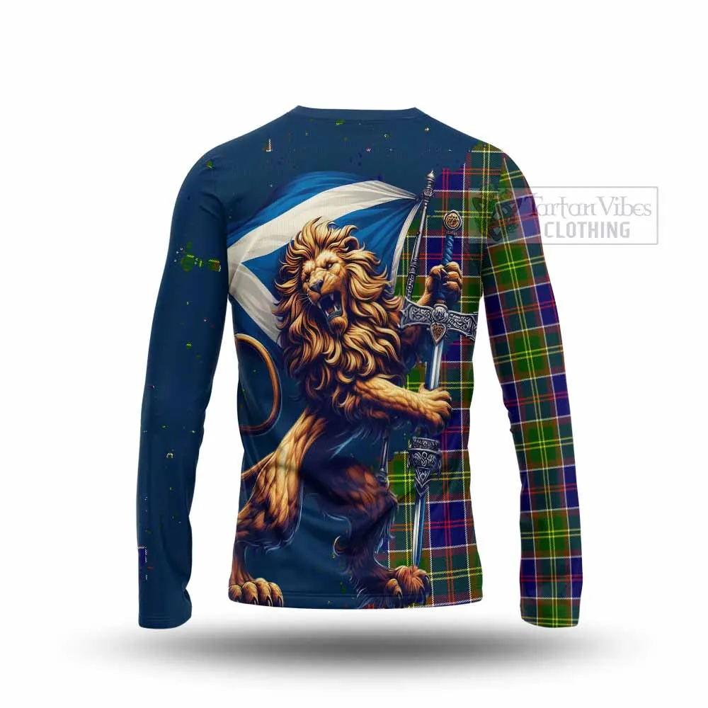 Arnott Tartan Family Crest Long Sleeve T-Shirt with Scottish Majestic Lion