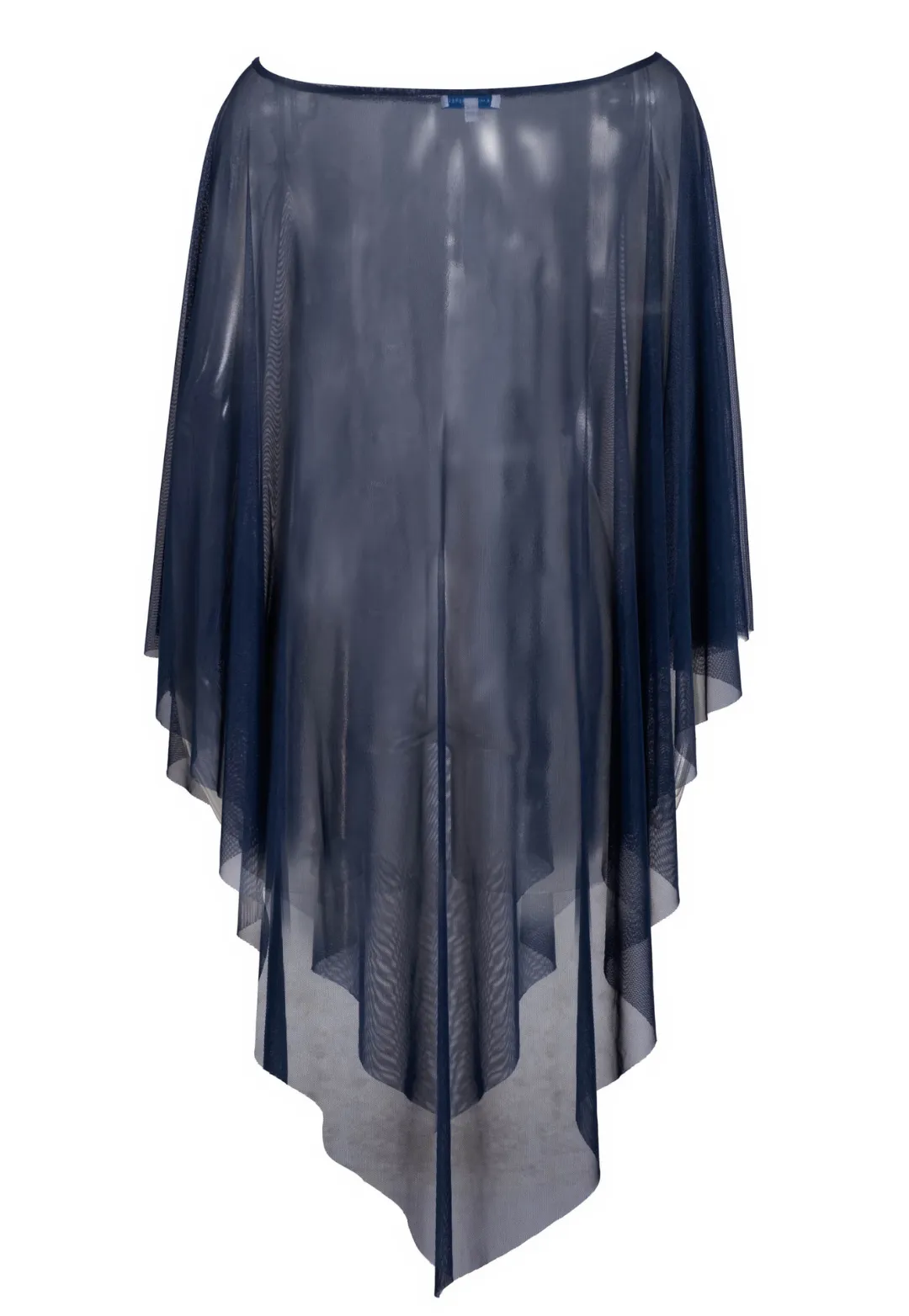 Artemisia Sheer Poncho in Navy