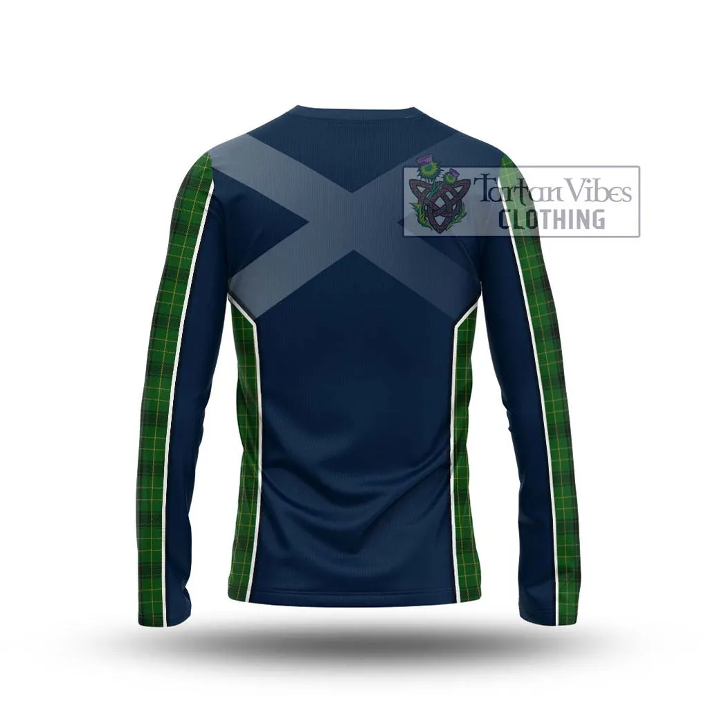 Arthur Highland Tartan Long Sleeve T-Shirt with Family Crest and Lion Rampant Vibes Sport Style