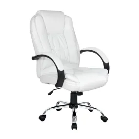 Artiss Office Chair Gaming Computer Chairs Executive PU Leather Seating White