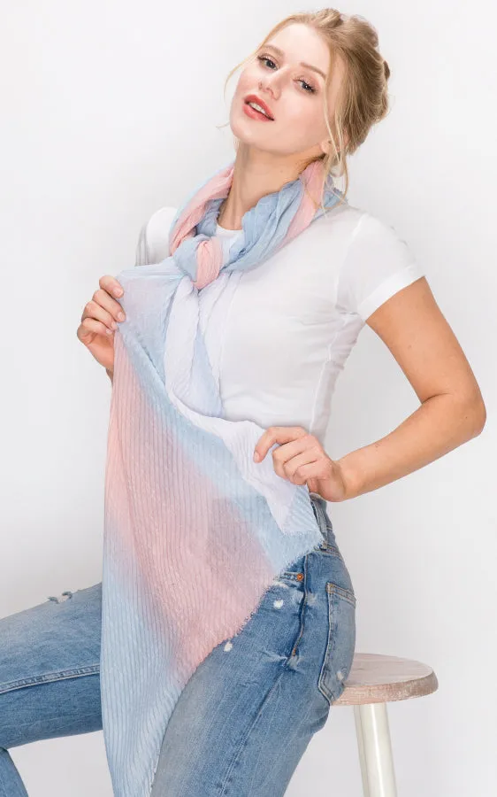 AS298 Tie-Dye Oblong Scarf