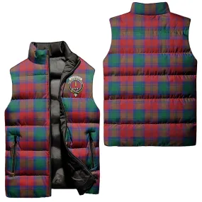 Auchinleck (Affleck) Tartan Sleeveless Puffer Jacket with Family Crest