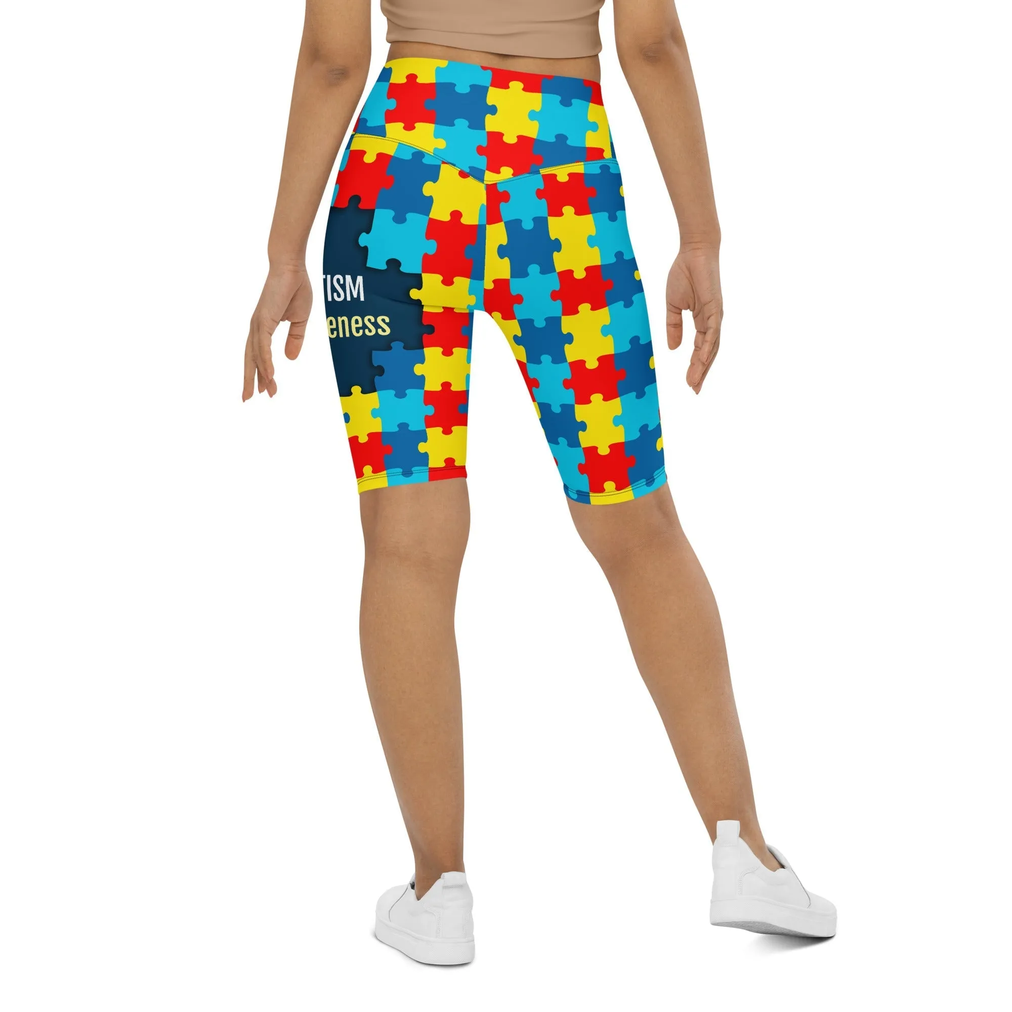 Autism Awareness Biker Shorts