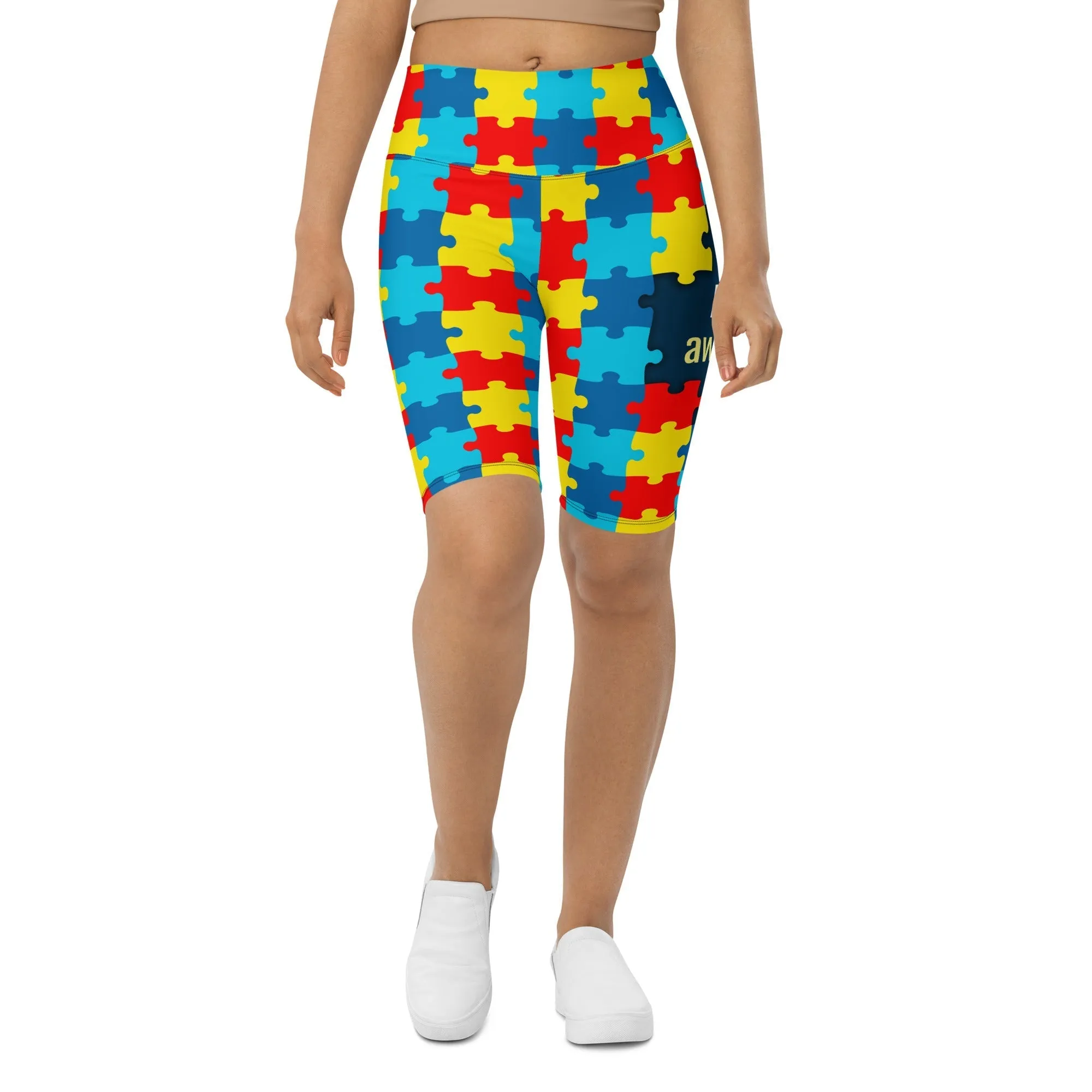 Autism Awareness Biker Shorts