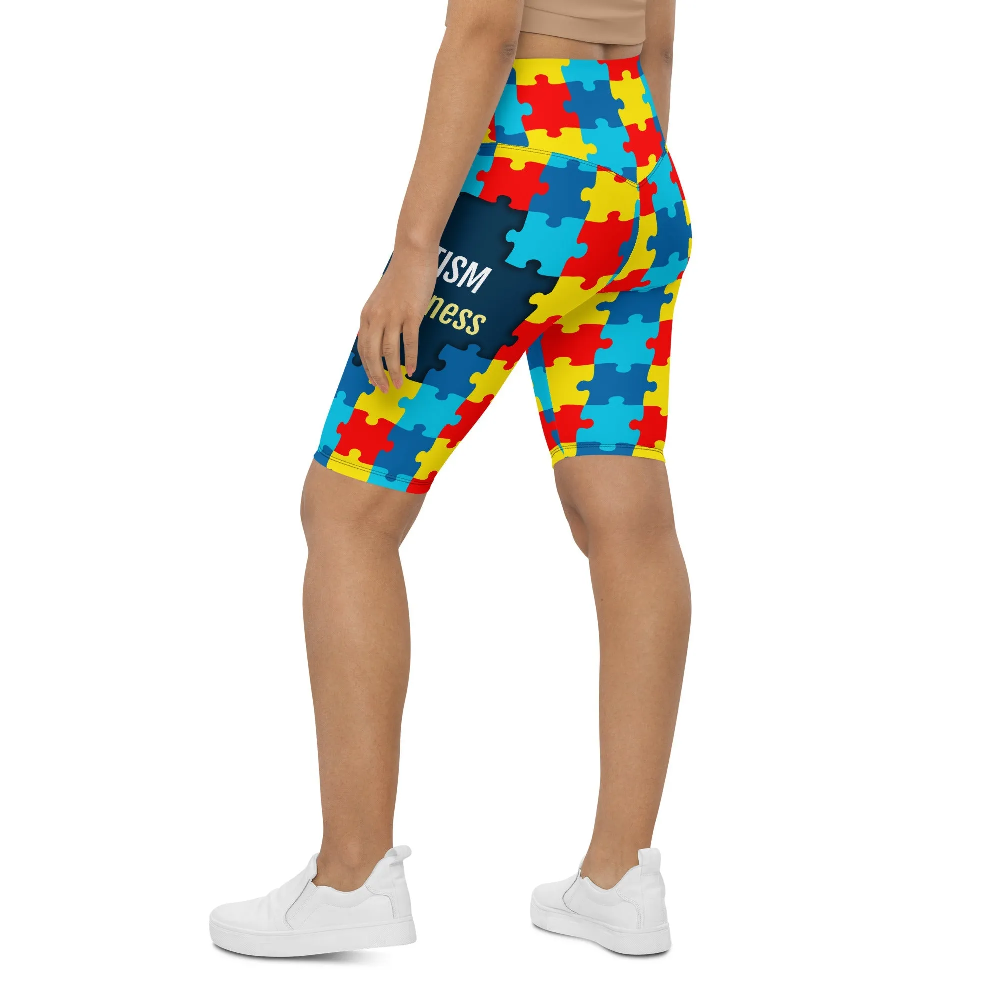 Autism Awareness Biker Shorts