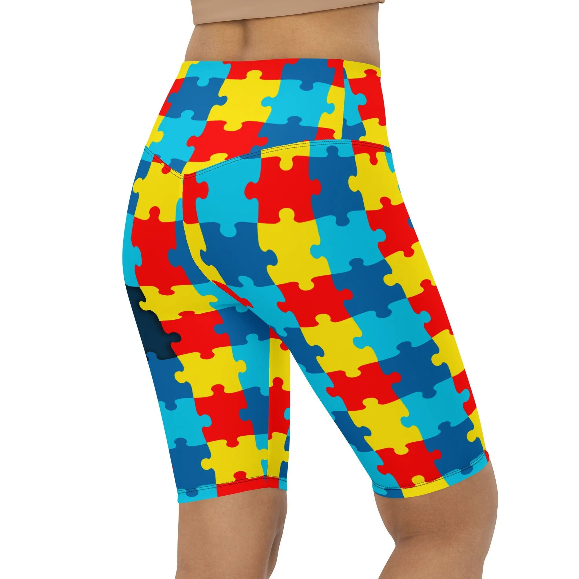 Autism Awareness Biker Shorts