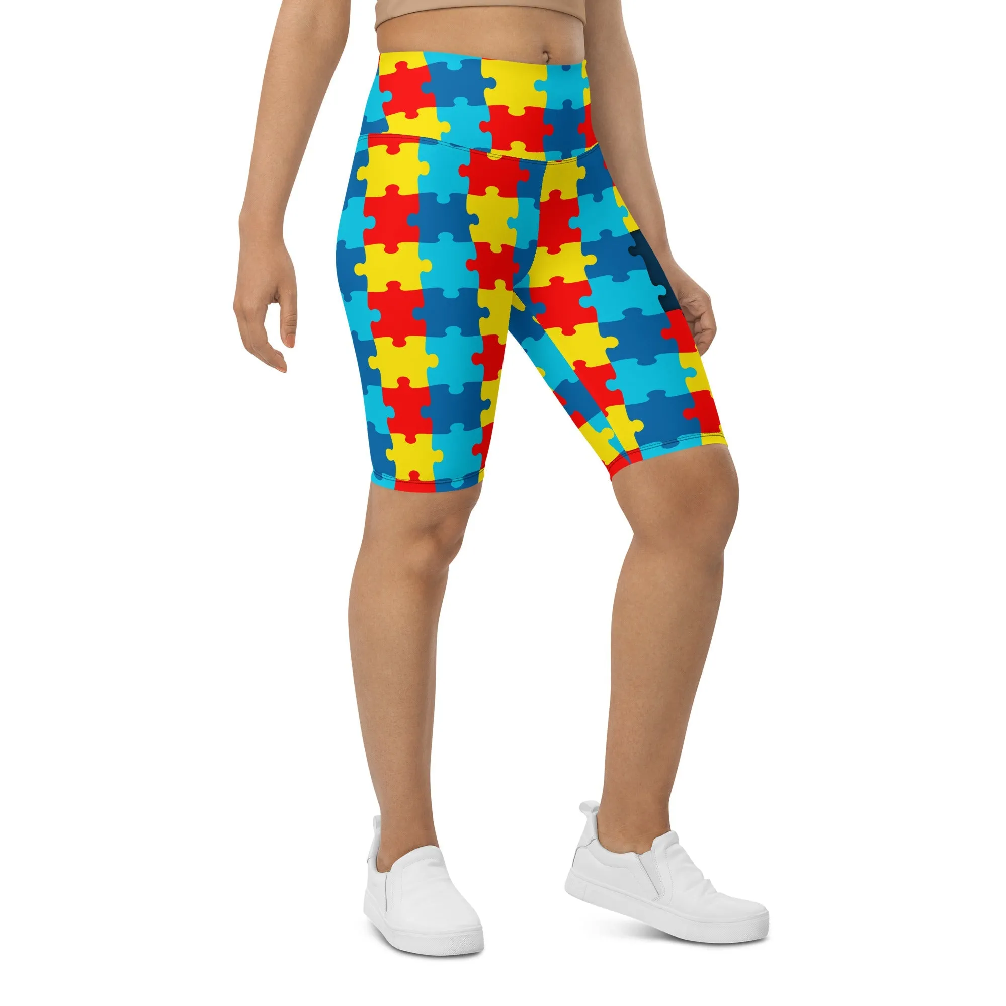 Autism Awareness Biker Shorts