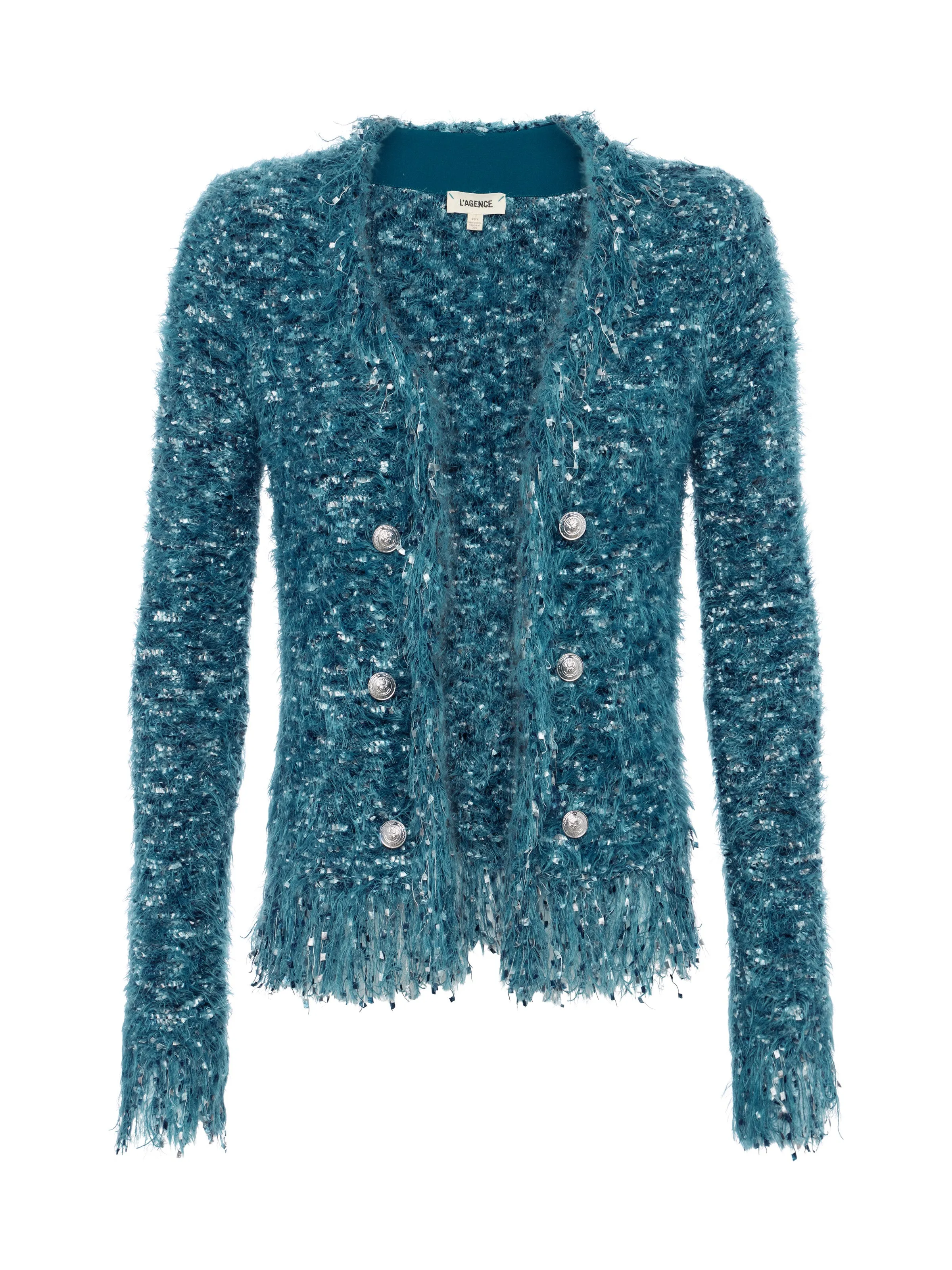 Azure Fringe Cardigan Blazer