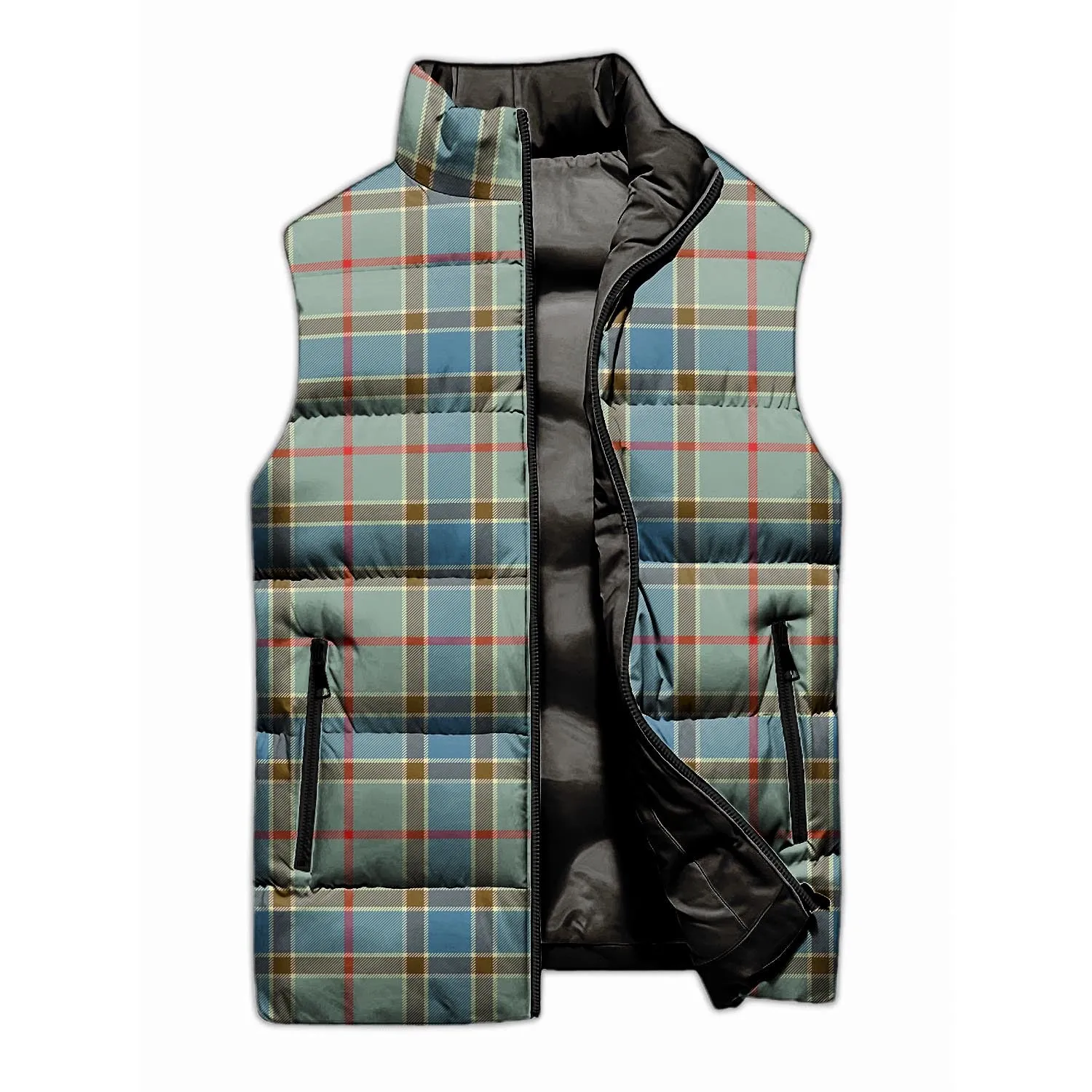 Balfour Blue Tartan Sleeveless Puffer Jacket