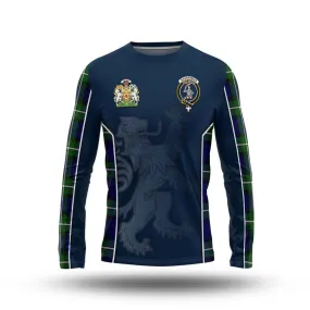 Bannerman Tartan Long Sleeve T-Shirt with Family Crest and Lion Rampant Vibes Sport Style