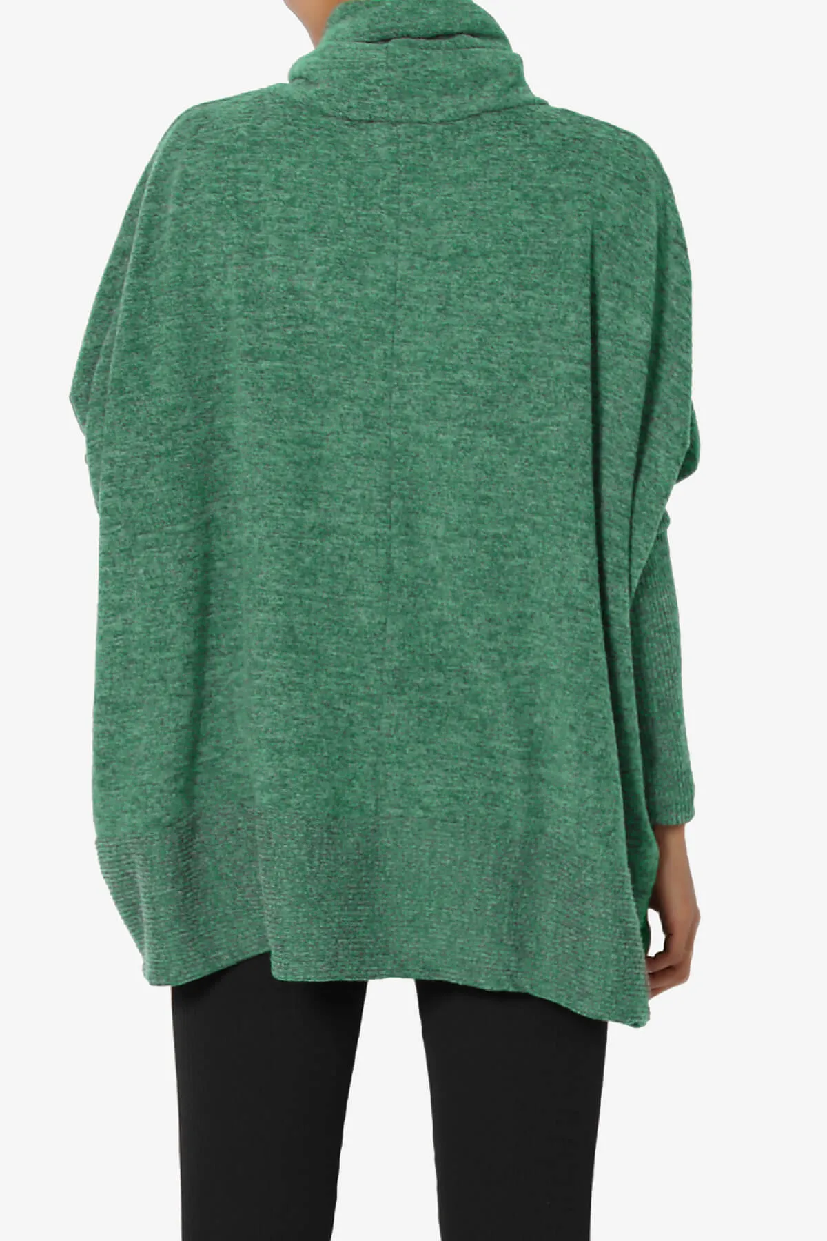 Barclay Slouchy Cowl Neck Melange Knit Oversized Sweater