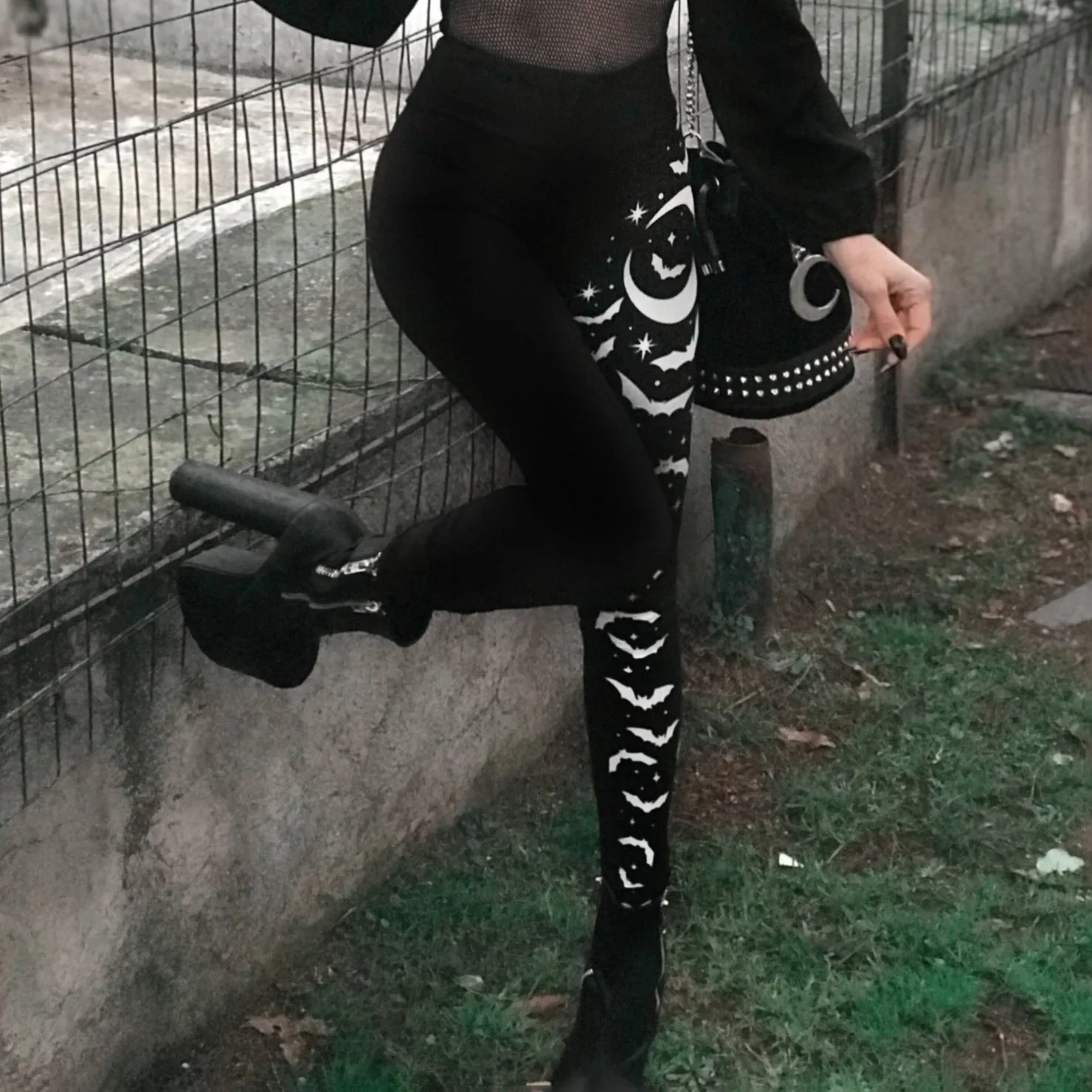 Bats And Stars High Waist Leggings