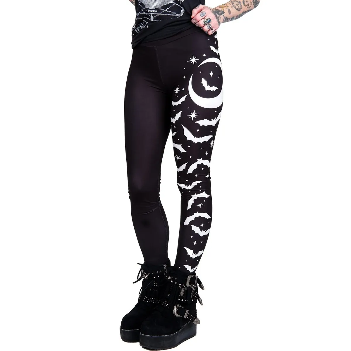 Bats And Stars High Waist Leggings