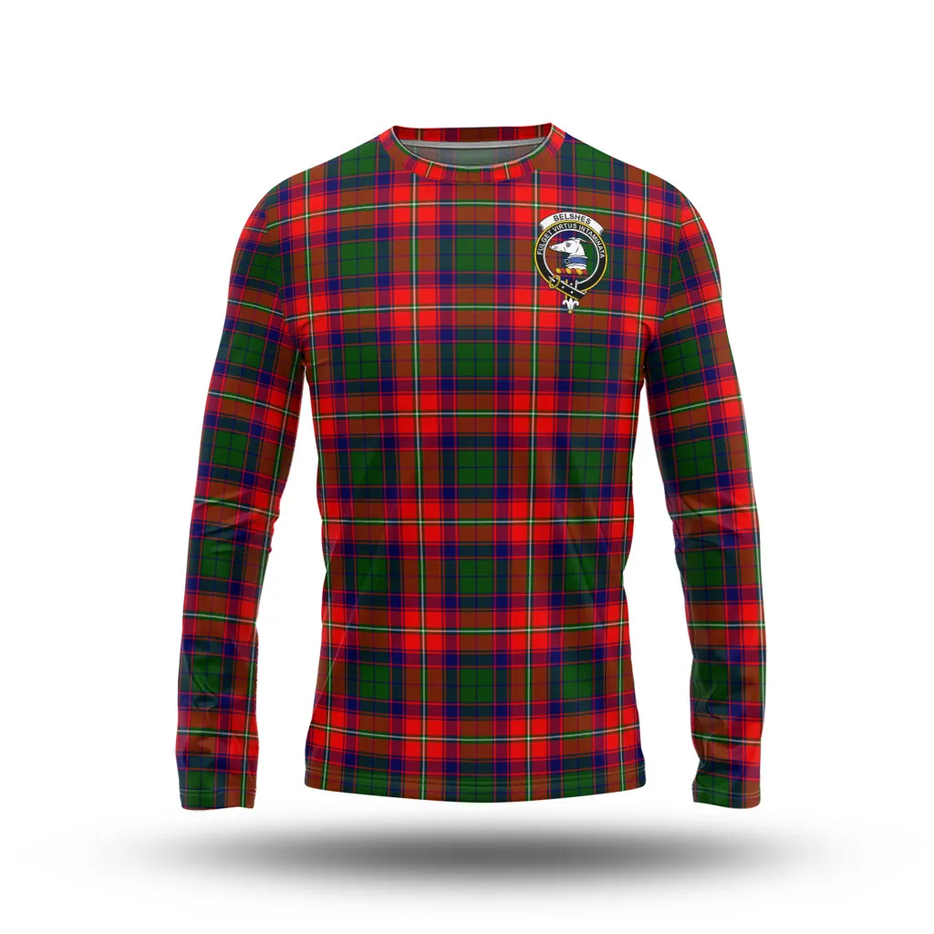 Belshes Tartan Long Sleeve T-Shirt with Family Crest