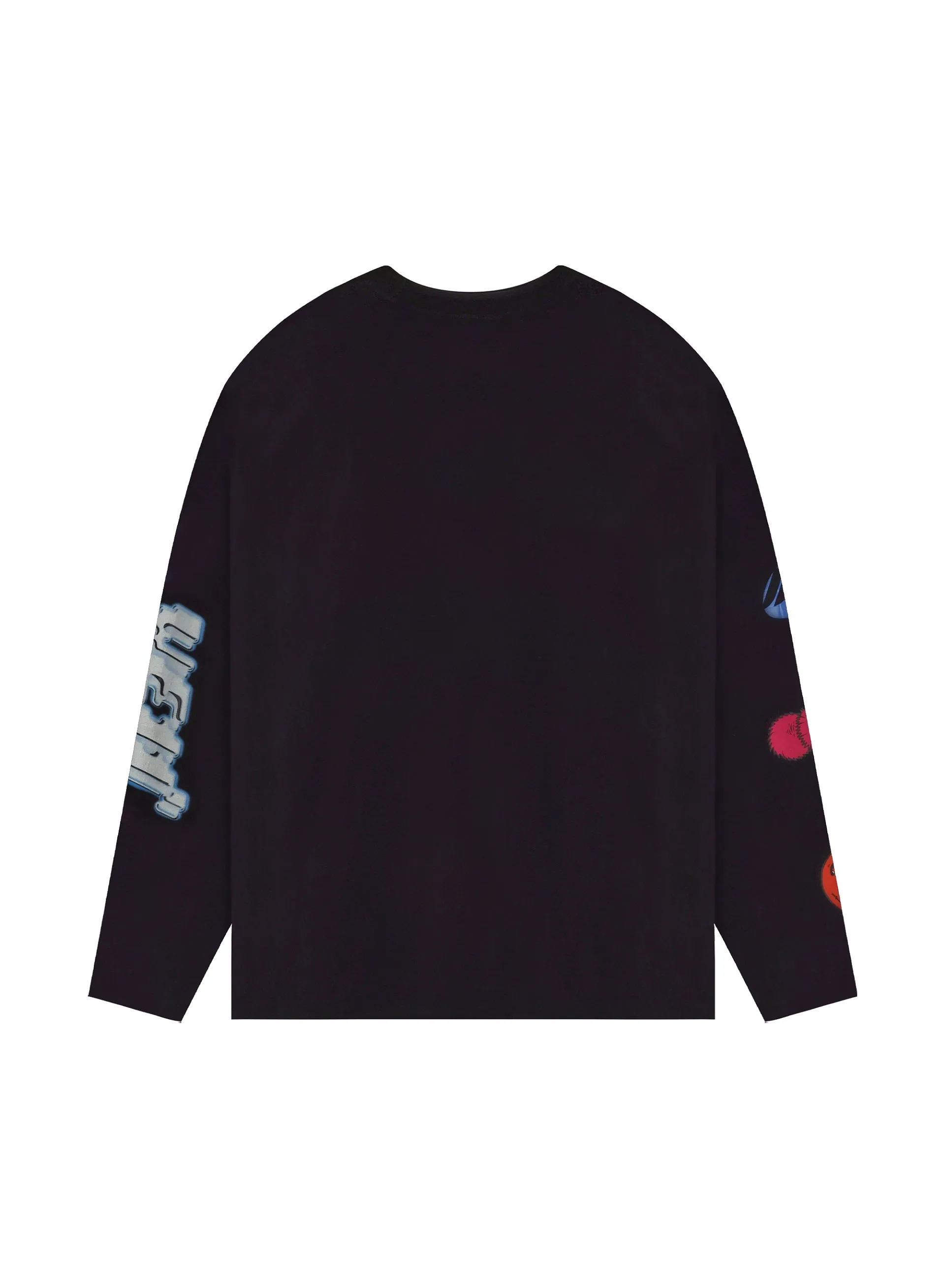 Black We11done Character Logo LS T-Shirt