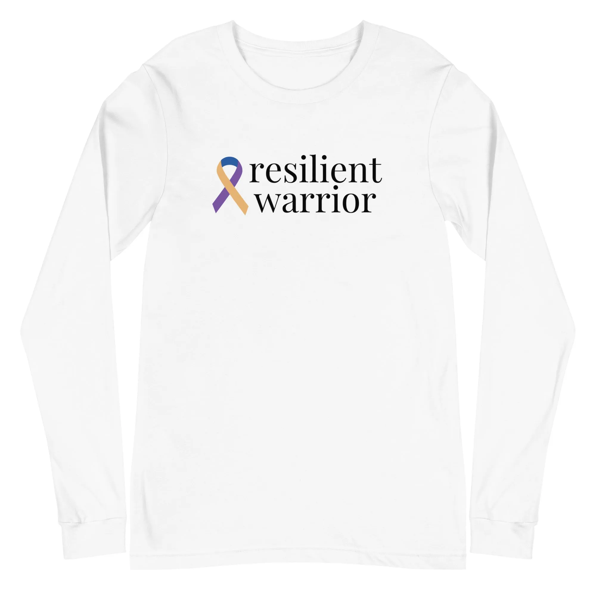 Bladder Cancer "resilient warrior" Long Sleeve Tee (Several Colors Available)