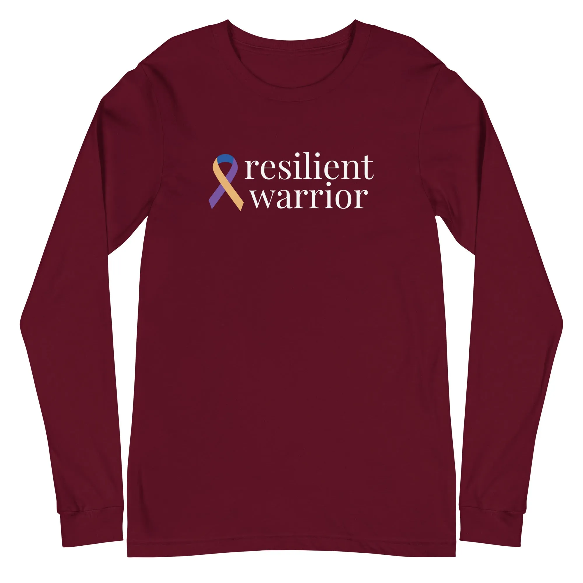 Bladder Cancer "resilient warrior" Long Sleeve Tee (Several Colors Available)