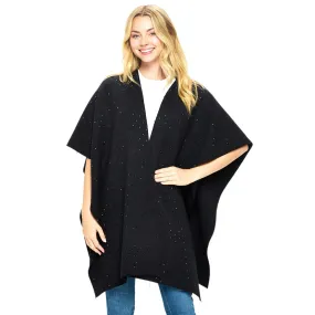 Bling Solid Ruana Poncho