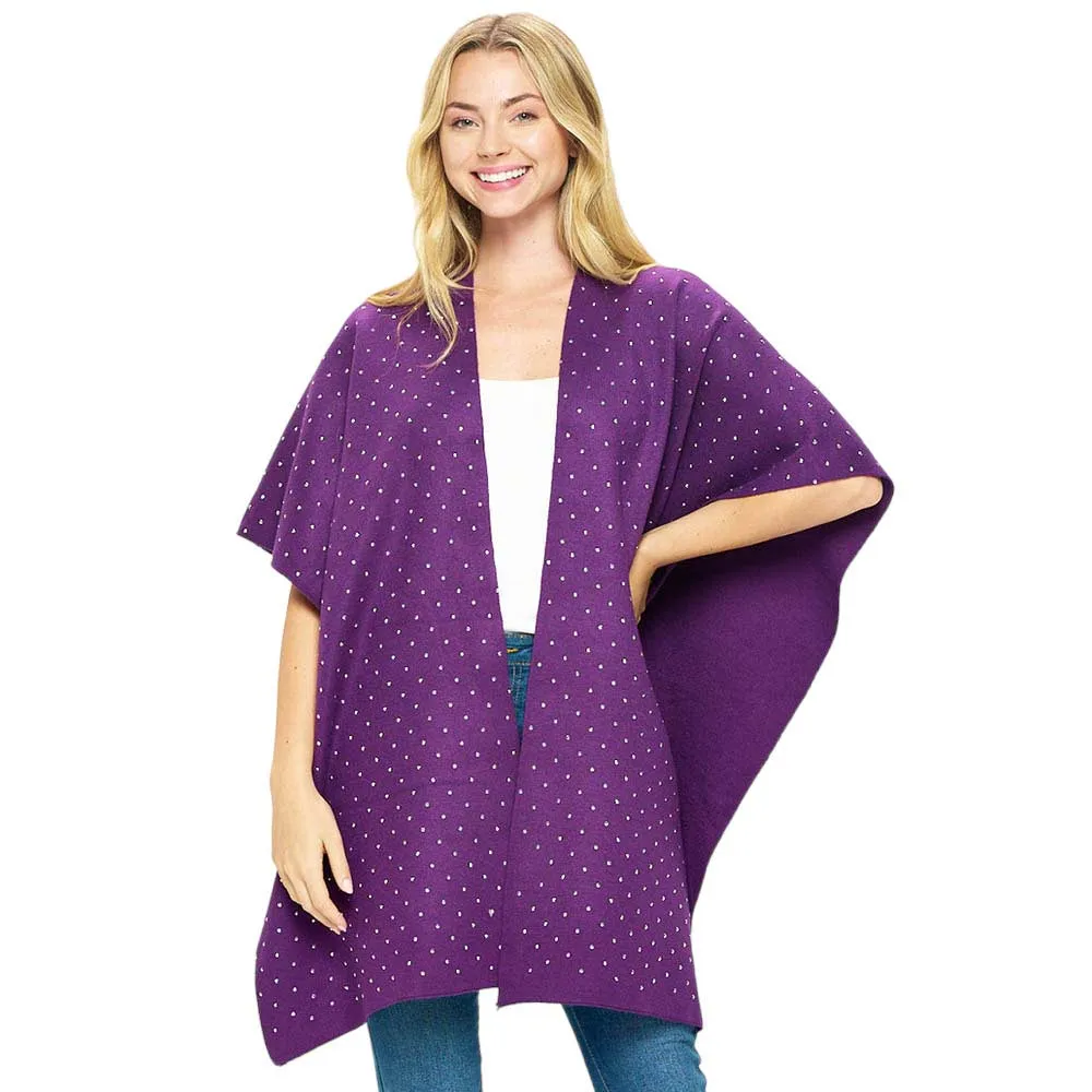 Bling Solid Ruana Poncho