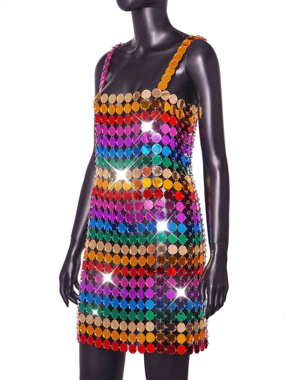 Bonnie Strappy Sequined Mini Dress