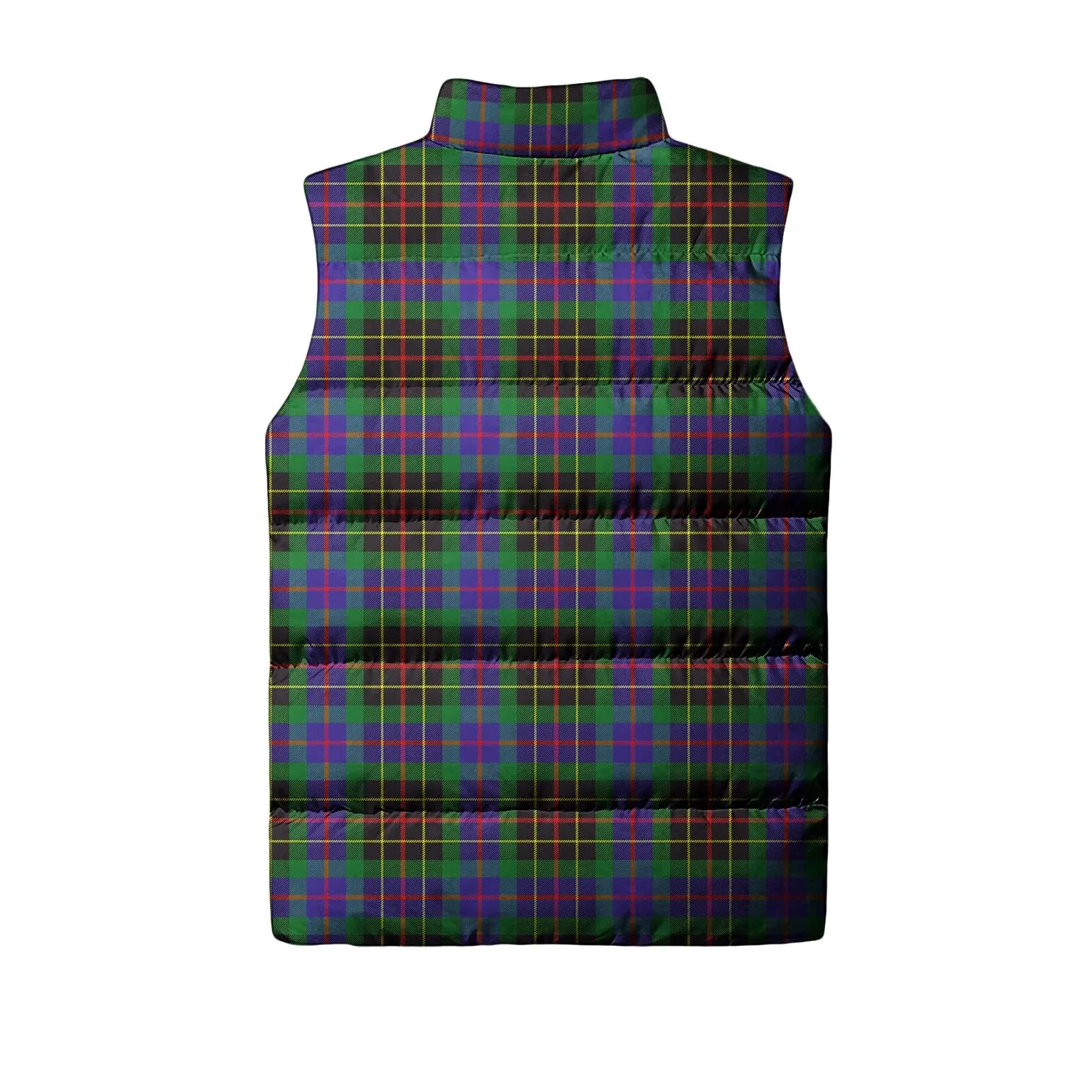 Brodie Hunting Modern Tartan Sleeveless Puffer Jacket with Family Crest