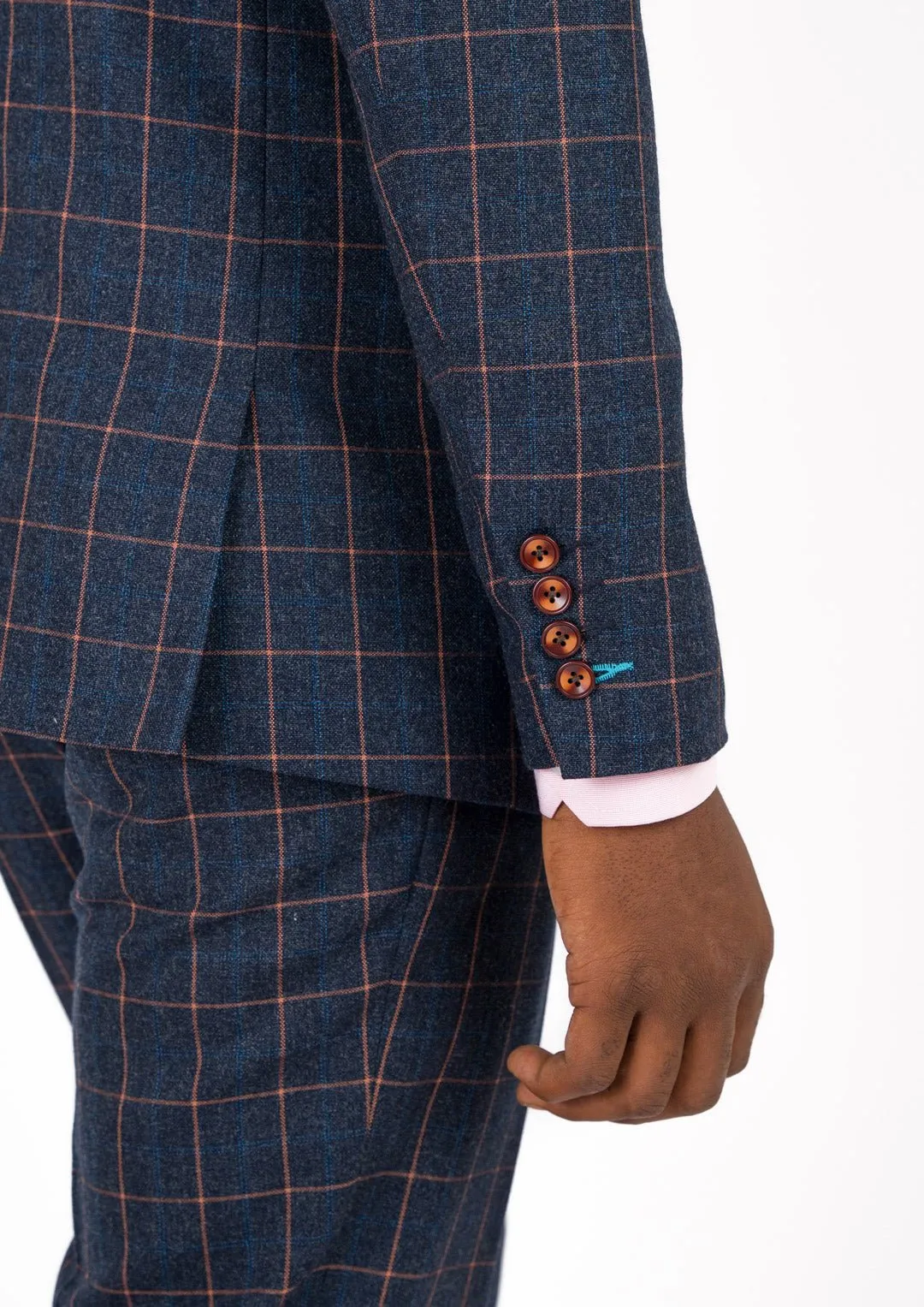 Bryant Spruce Blue Flannel Windowpane Jacket