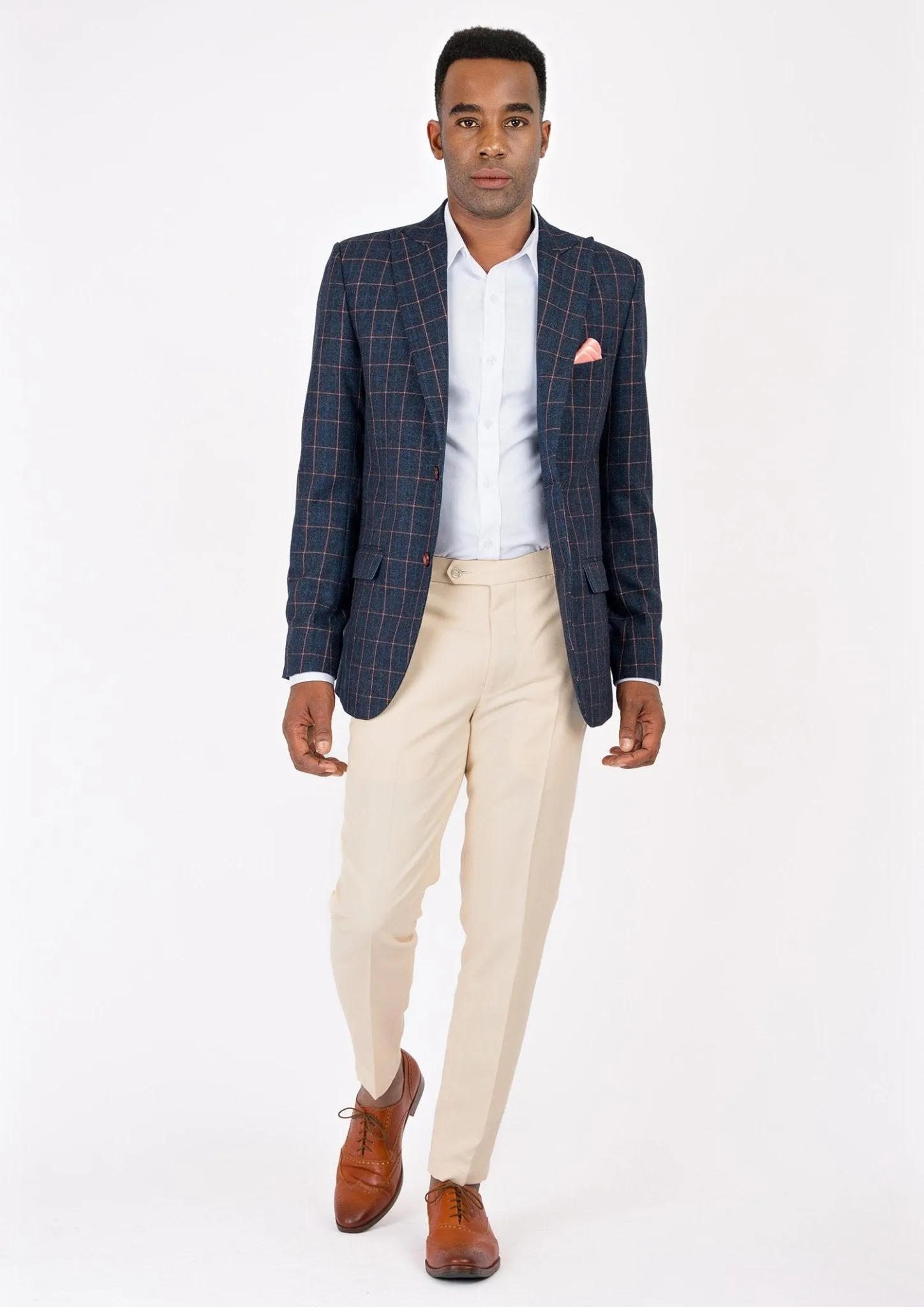 Bryant Spruce Blue Flannel Windowpane Jacket