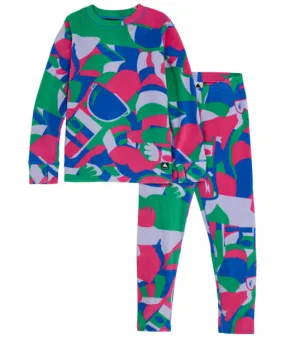 Burton Kids' Fleece Base Layer Set Multi Cosmoblock 2024