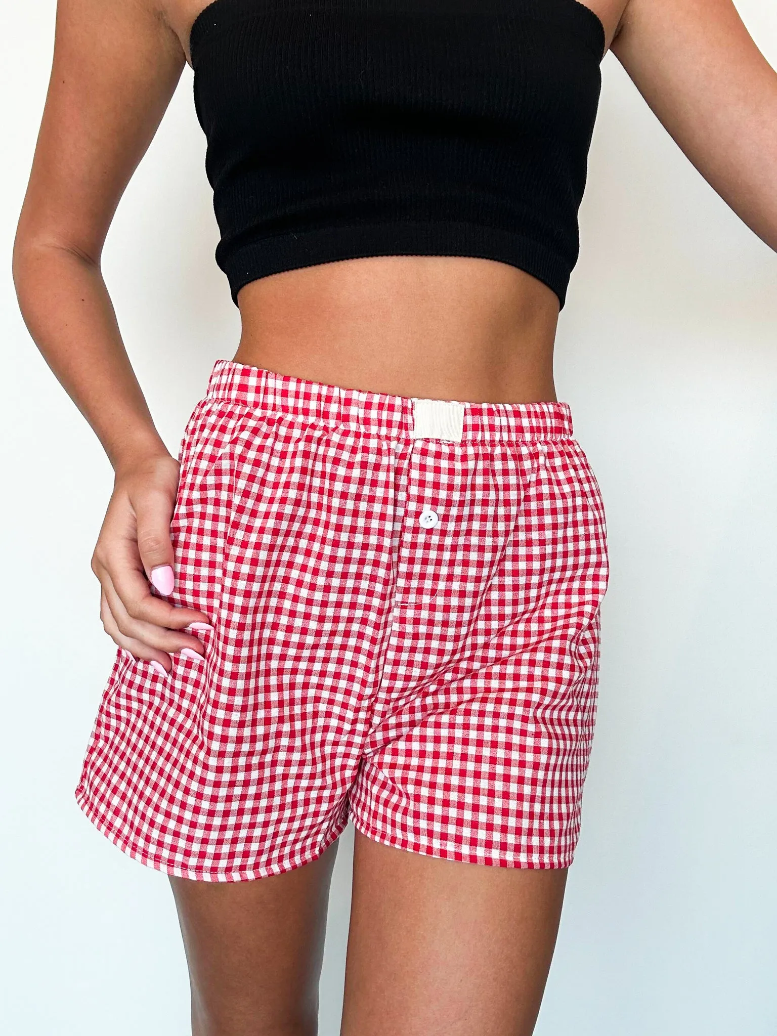 Check It Out Boxer Shorts- Crimson