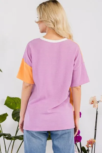 Color Block Short Sleeve T-Shirt