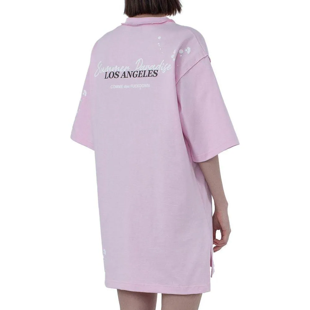 Comme Des Fuckdown Pink Cotton Women Dress