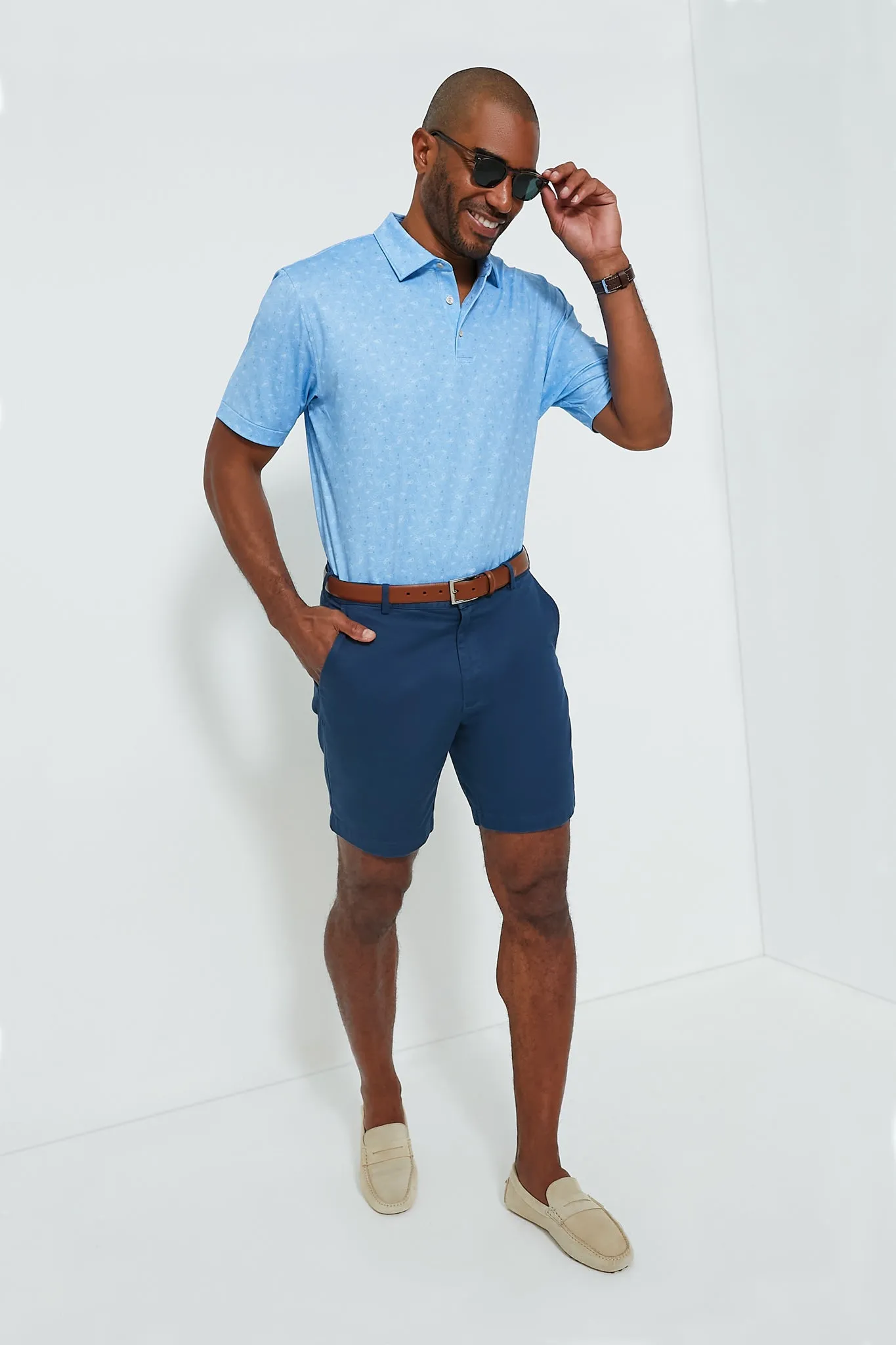 Cottage Blue Show Me The Way Performance Jersey Polo