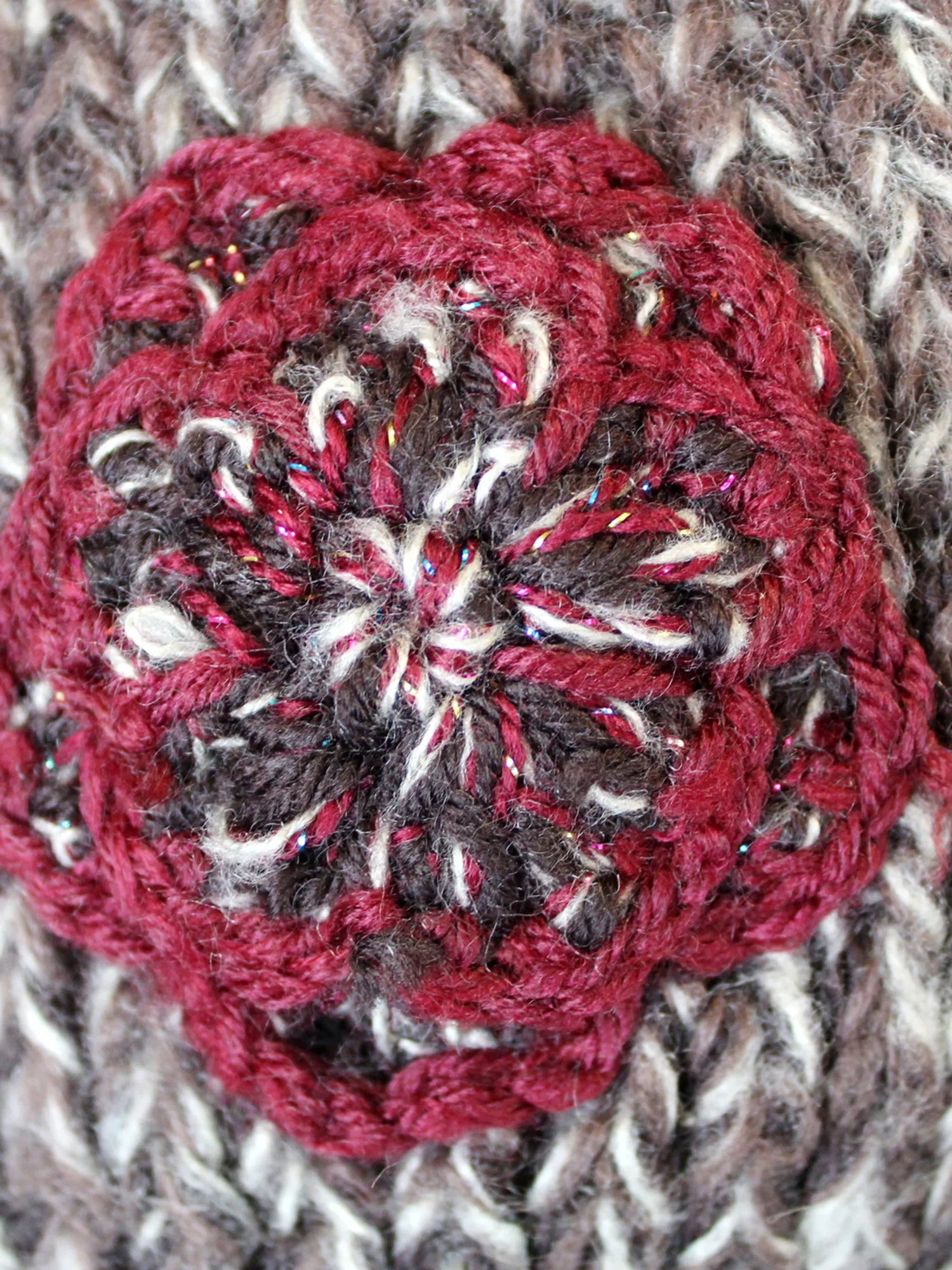 Crochet Knit Infinity Scarf