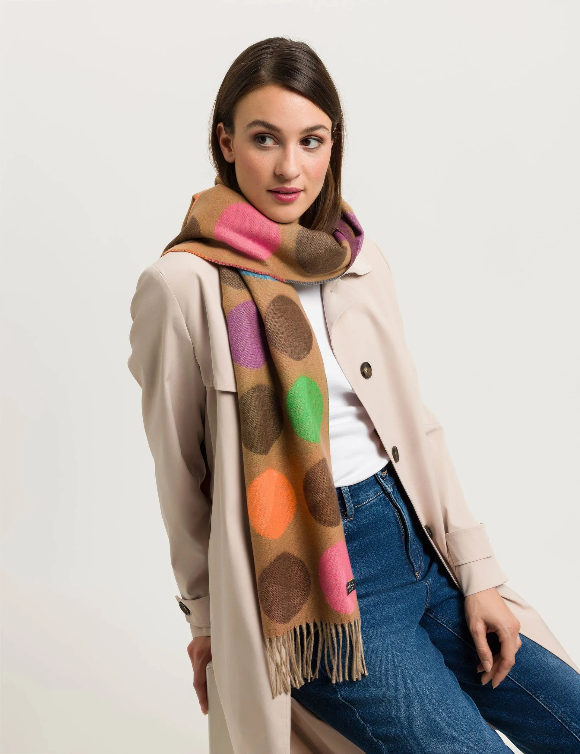 Divided Dots Oversized Cashmink® Scarf